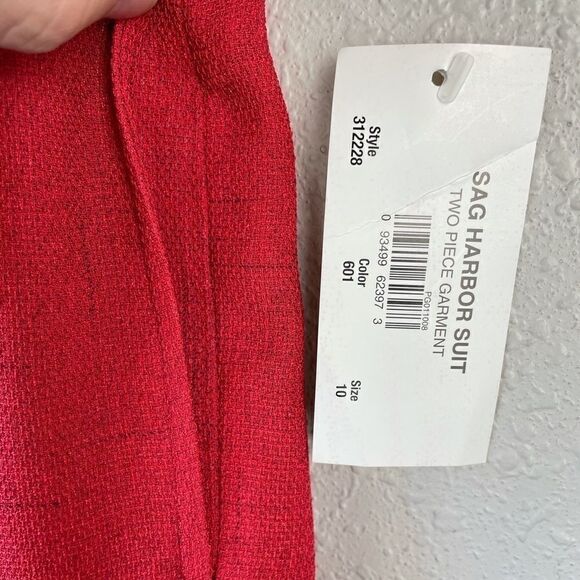 NWT Sag Harbor Red Matching Dress Jacket & Slacks - Picture 13 of 14